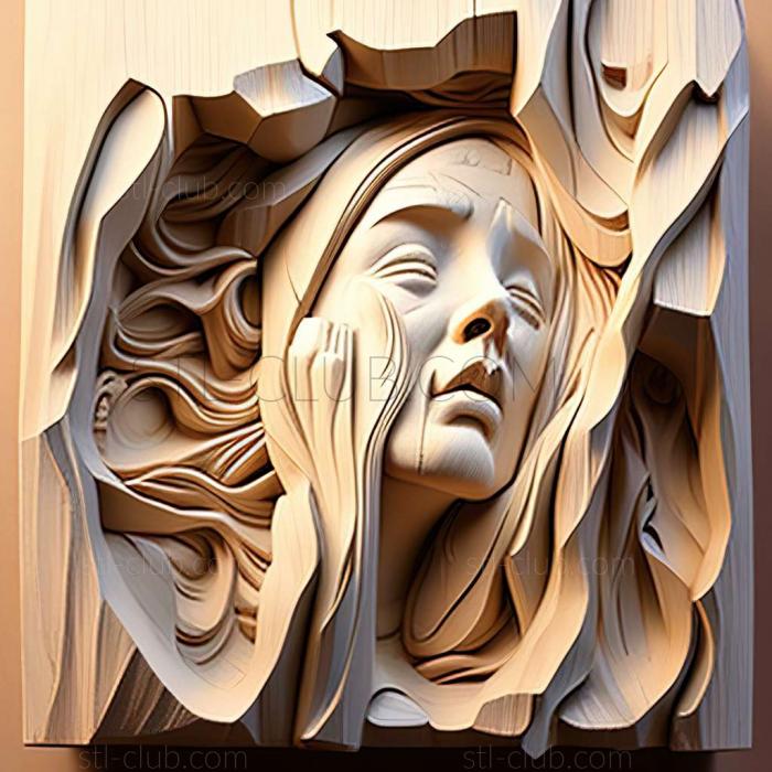 3D модель Нэнси Ли Моран, американская художница. (STL)